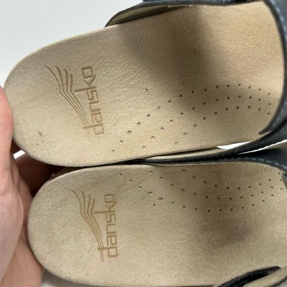 Dansko Cece Navy Blue Leather Slip On Thong Sandal Size 40 (US 9.5-10) Casual - Picture 11 of 12